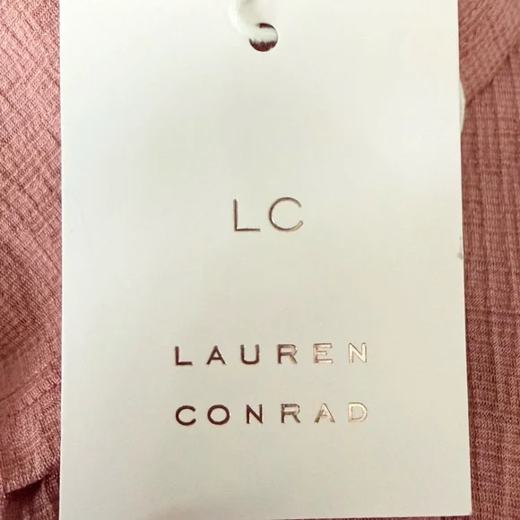LC Lauren Conrad Cold Shoulder Ruffle Shift Dress Women’s S 4/6 Desert Mauve NWT - Picture 10 of 15